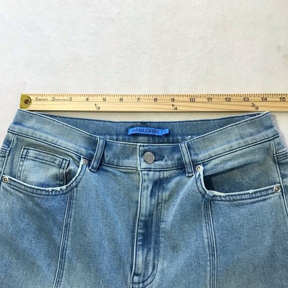 J McLaughlin womens 6 Clearwater light indigo front seam slight flare jeans - Picture 4 of 12